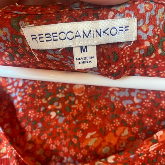 Rebecca Minkoff Womens Long Sleeve Cold Shoulder Floral Dress Red - Picture 5 of 11